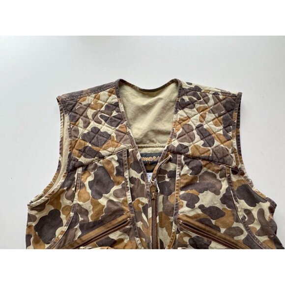 Men's Vintage GAMEHIDE Camo Insulated Duck Hunting Vest, Size M - Picture 2 of 12